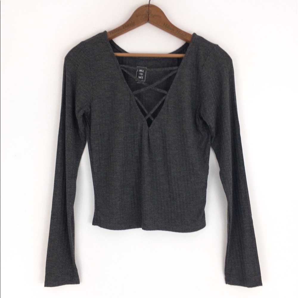 Me to We • Criss Cross Front Crop Top (NWOT) - Picture 2 of 8